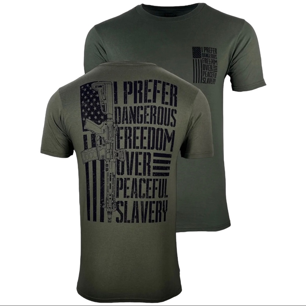 Howitzer Style Men's T-Shirt Freedom Over Military Grunt MFG